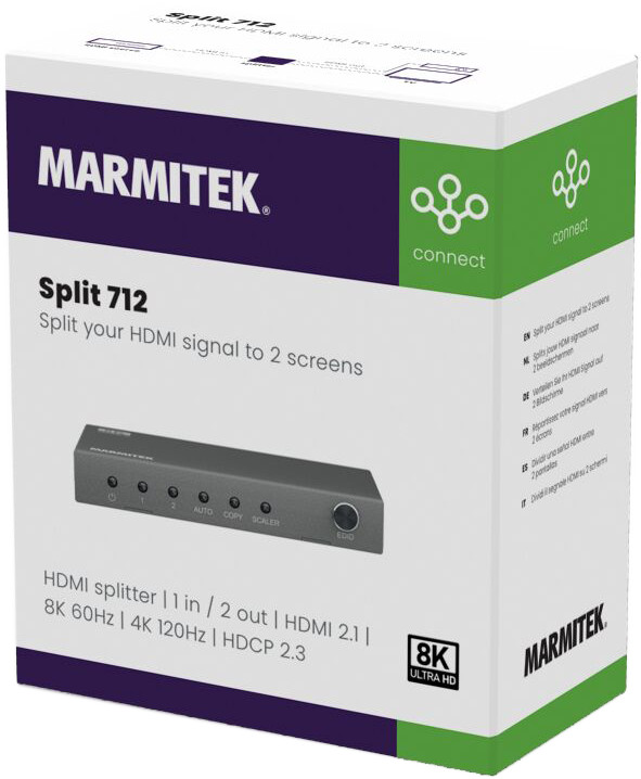 Marmitek Split 712 8K/4K HDMI Splitter verpakking