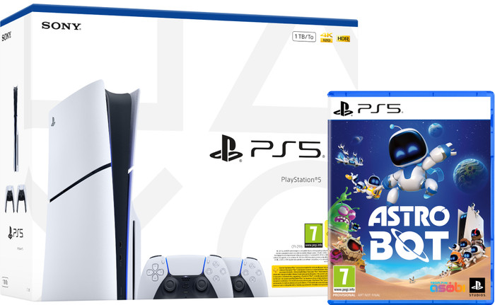 PlayStation 5 Slim Disc Edition + Astro Bot + Extra Controller Wit Main Image