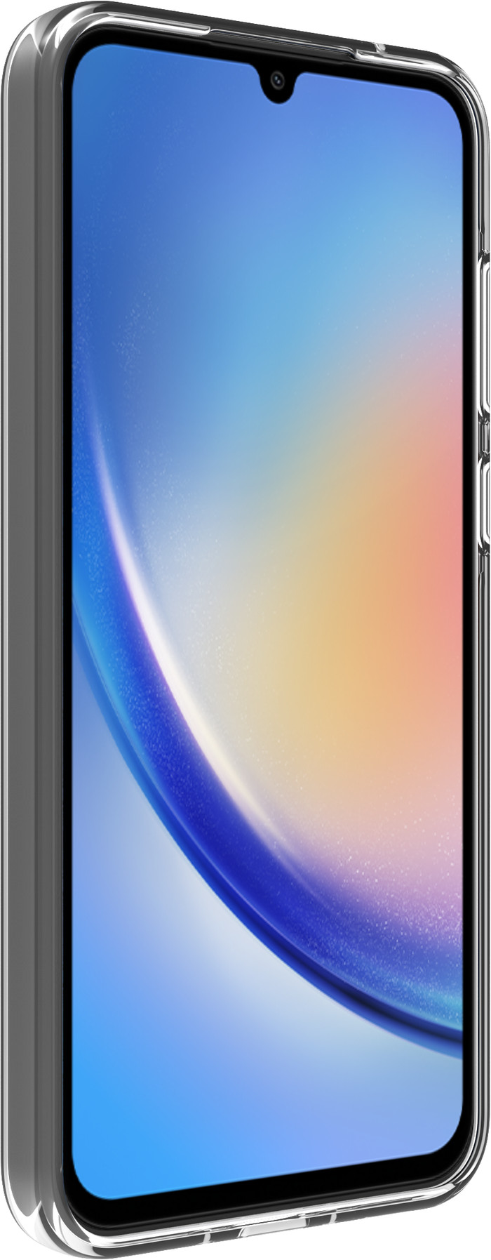 BlueBuilt Samsung Galaxy A35 Back Cover Transparant rechterkant