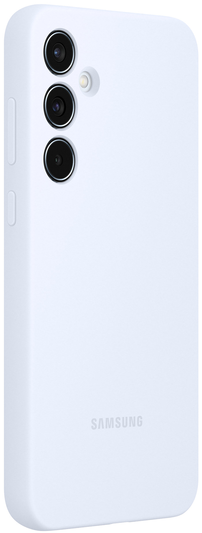 Samsung Galaxy A55 Siliconen Back Cover Blauw linkerkant