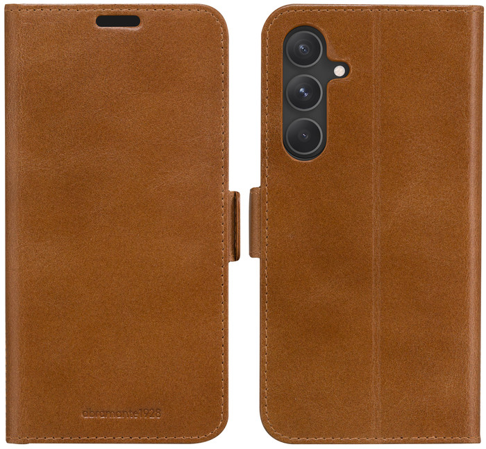 DBramante1928 Copenhagen Slim Samsung Galaxy A55 Book Case Leer Bruin voorkant
