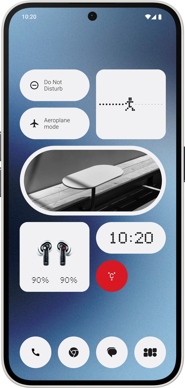 Nothing Phone (2a) 128GB Wit 5G + BlueBuilt Usb C Kabel 1,5m Nylon Zwart voorkant