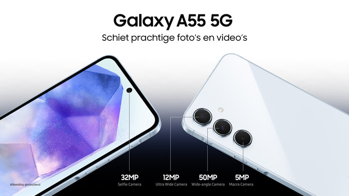 Samsung Galaxy A55 256GB Light Blue 5G + Samsung 25W Fast Charger Black visual supplier