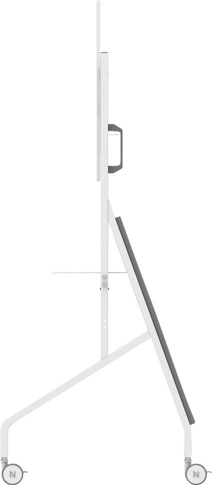 Neomounts MOVE Go FL50-525WH1 mobiele vloersteun Wit rechterkant