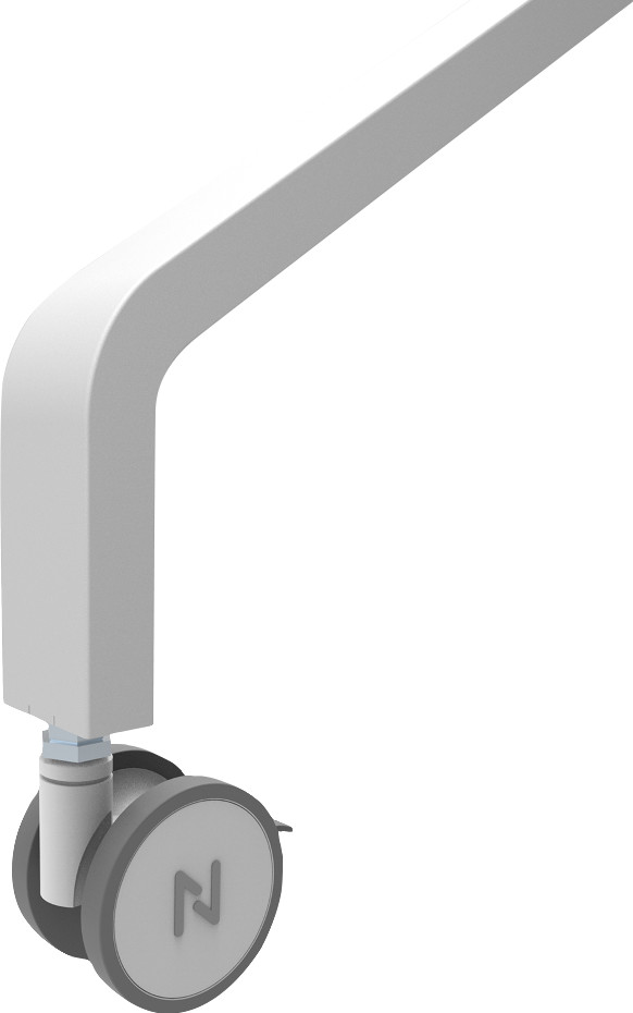 Neomounts MOVE Go FL50-525WH1 mobiele vloersteun Wit detail