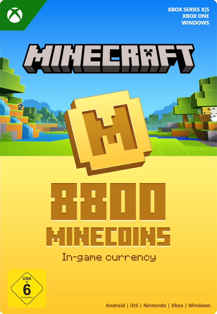 Minecraft: Minecoins Pack: 8800 Coins Xbox Series X|S, Xbox One en Windows 10 - Digitaal voorkant