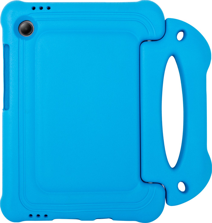 Samsung Galaxy Tab A9 8,7 inch 128GB Wifi en 4G Grijs + BlueBuilt Kids Cover Blauw achterkant
