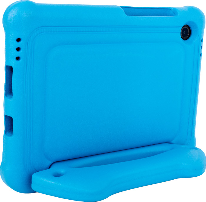 Samsung Galaxy Tab A9 8,7 inch 128GB Wifi en 4G Grijs + BlueBuilt Kids Cover Blauw achterkant