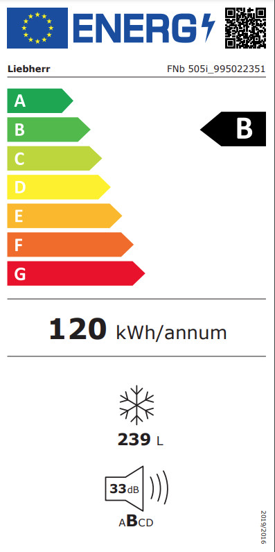 Liebherr FNb 505i-22 energy label