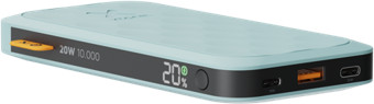 Xtorm Powerbank met Snelladen 10.000 mAh Blauw linkerkant