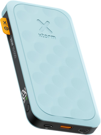 Xtorm Powerbank met Snelladen 10.000 mAh Blauw linkerkant