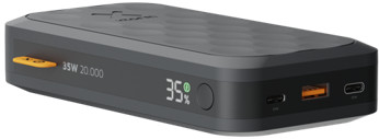 Xtorm Powerbank met Snelladen 20.000 mAh Zwart linkerkant