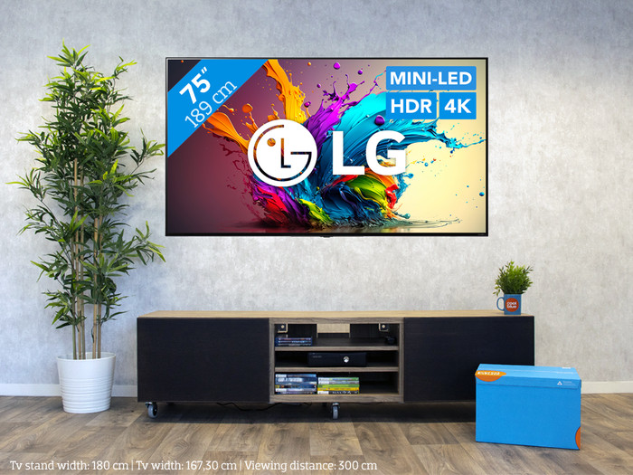 LG 75QNED91T6A (2024) + Soundbar visual Coolblue 1