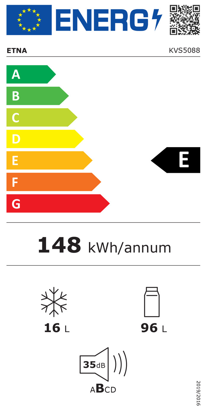 ETNA KVS5088 energy label