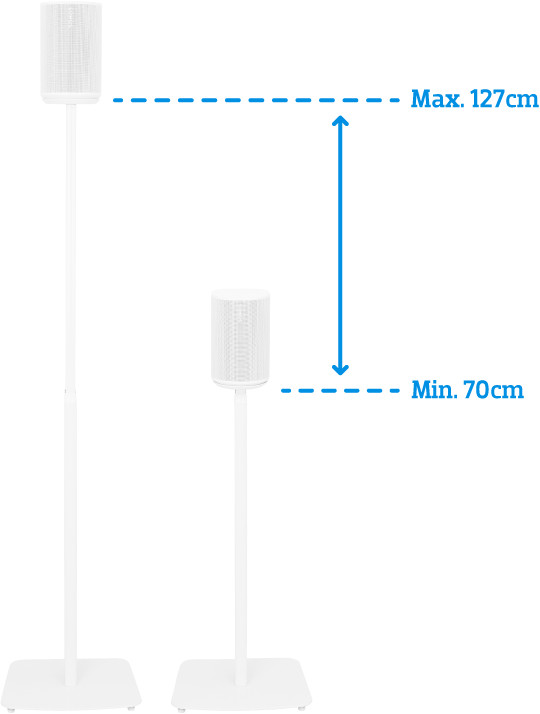 BlueBuilt Adjustable Stands for Sonos Era 100 White (2-Pack) visual Coolblue 1