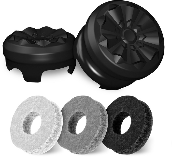 KontrolFreek Galaxy AimBoost Thumbsticks + Precision Rings Zwart PS5/PS4 voorkant