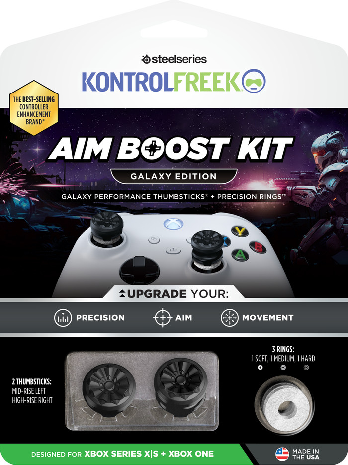KontrolFreek Galaxy AimBoost Thumbsticks + Precision Rings Zwart Xbox verpakking