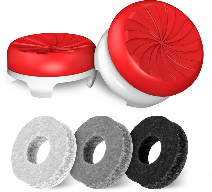 KontrolFreek Inferno AimBoost Thumb Sticks + Precision Rings Red/White Xbox front
