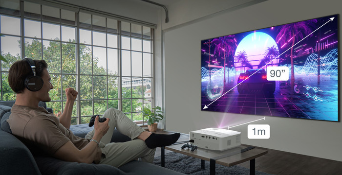 Optoma UHD35STX product in use