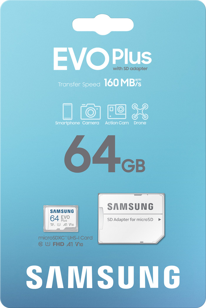 Samsung MicroSDXC EVO Plus (2024) 64GB verpakking