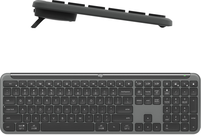 Logitech Signature Slim K950 Draadloos Toetsenbord Qwerty Zwart linkerkant