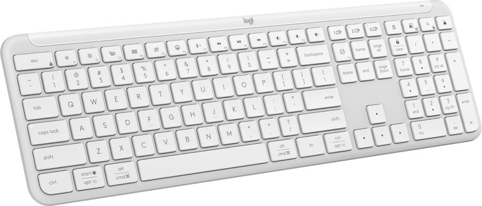 Logitech Signature Slim K950 Draadloos Toetsenbord Qwerty Wit bovenkant