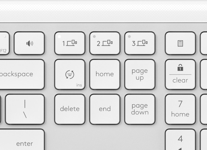 Logitech Signature Slim K950 Draadloos Toetsenbord Qwerty Wit detail