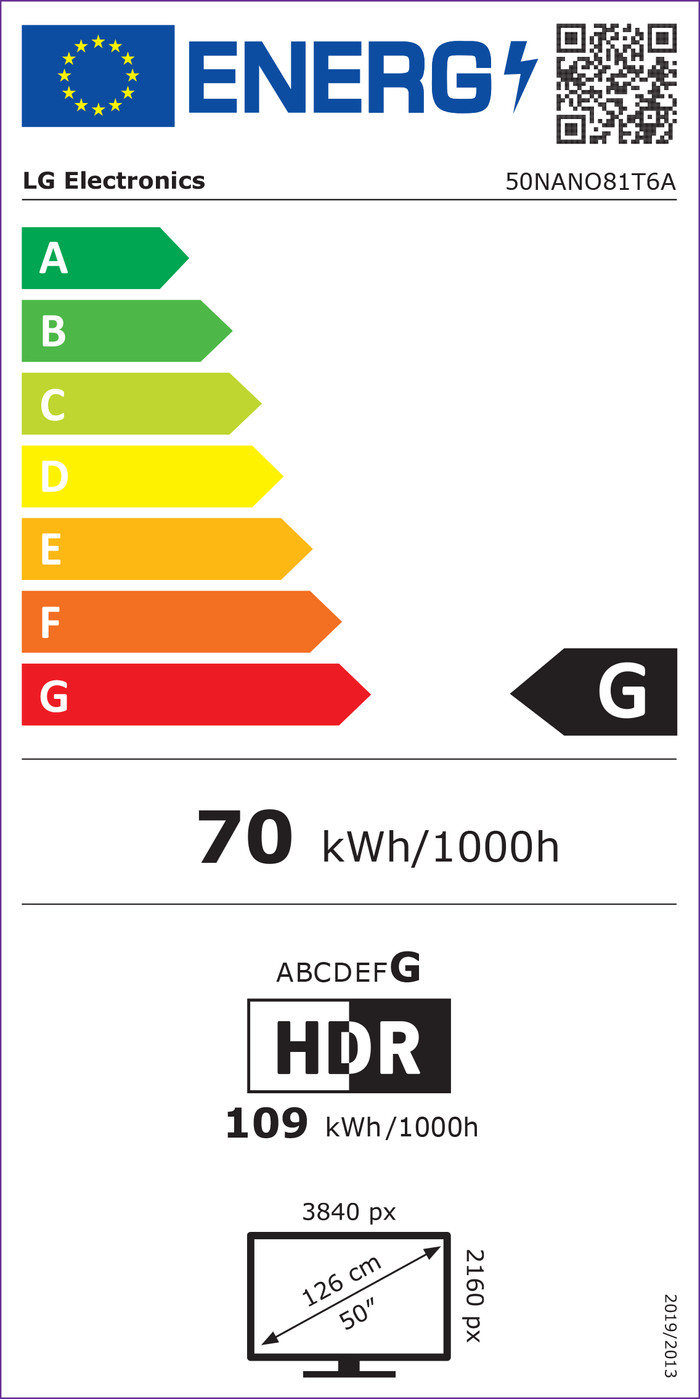 LG 50NANO81T6A (2024) energielabel