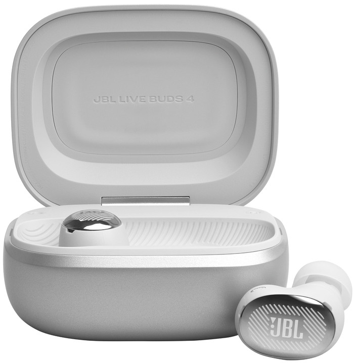 JBL Live Buds 4 Zilver voorkant