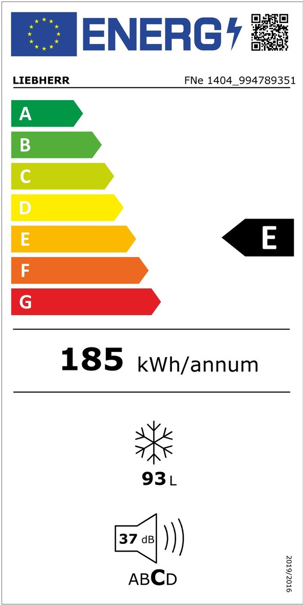 Liebherr FNe 1404-20 energy label