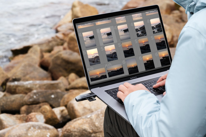 Lexar Professional SDXC Silver Plus 256GB 150MB/s product in gebruik