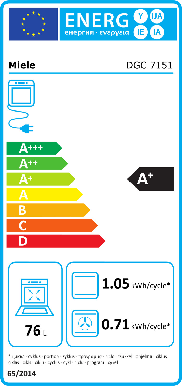 Miele DGC 7151 energielabel