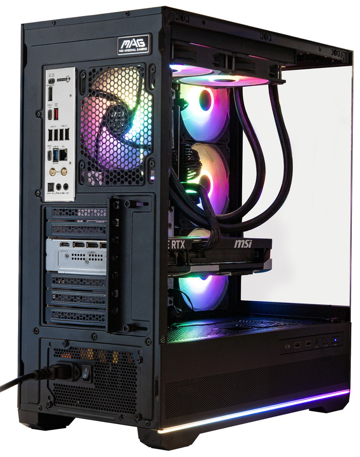 Cobalt x Powered by MSI - Tier 2 - RTX 5070 Ti - Ryzen 7 7800X3D - 32GB - 2TB SSD achterkant
