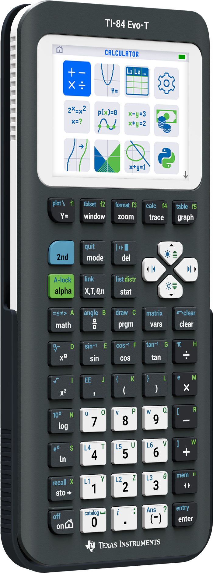 Texas Instruments TI-84 Evo-T Grafische Rekenmachine rechterkant