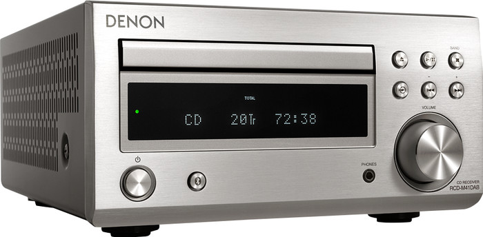 Denon D-M41DAB Silver front