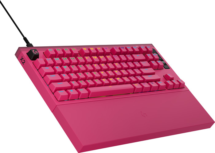 Logitech G PRO X2 RAPID TKL Gaming Toetsenbord Roze Qwerty linkerkant