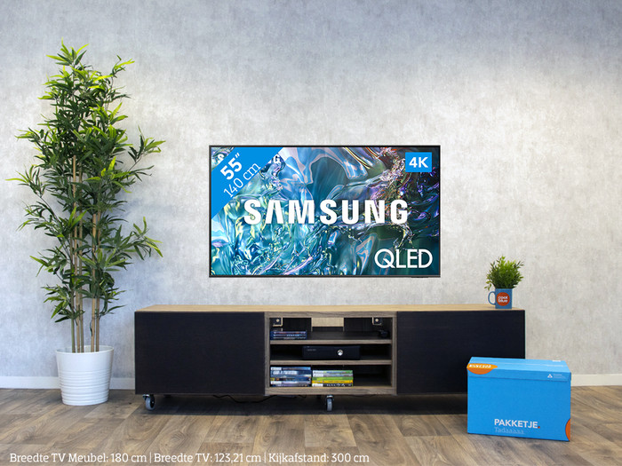 Samsung QLED 4K 55Q64D (2024) + Samsung HW-Q60C (2023) visual Coolblue 1