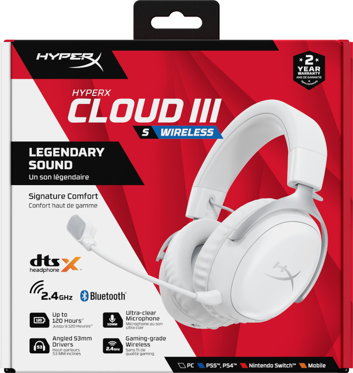 HyperX Cloud III S Wireless Wit verpakking