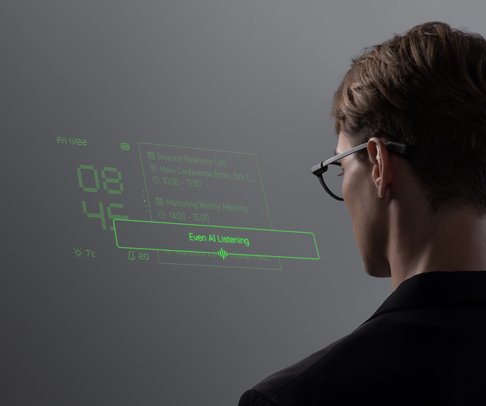 EvenRealities Even G2A Smart Glasses Bruin product in gebruik