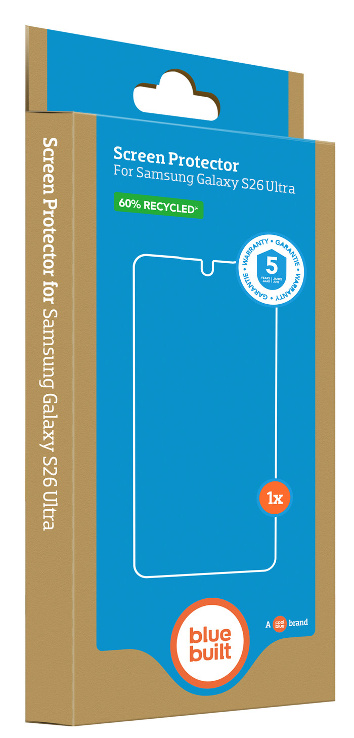 BlueBuilt Galaxy S26 Plus Privacy Filter Screen Protector Glass packaging