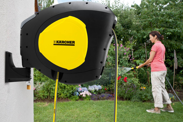 Karcher Automatische Slanghaspel CR 5.330 product in gebruik