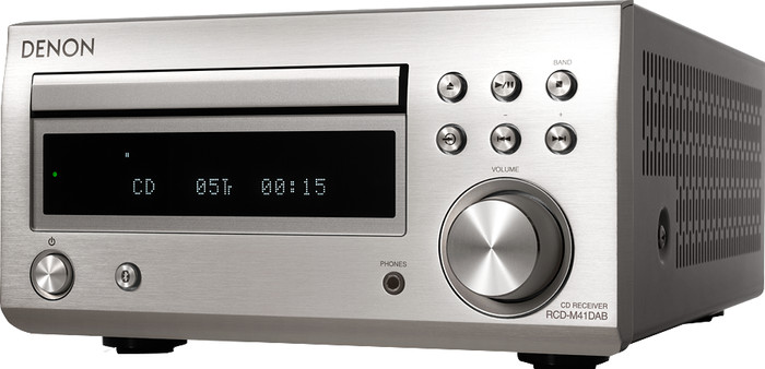 Denon D-M41DAB Silver front