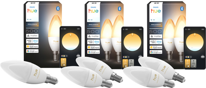 Philips Hue Kaarslamp White Ambiance E14 5-Pack Main Image