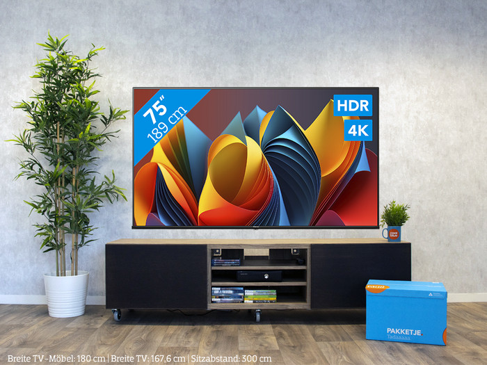 Hisense QLED 75E77NQ (2024) visuelles Coolblue 1