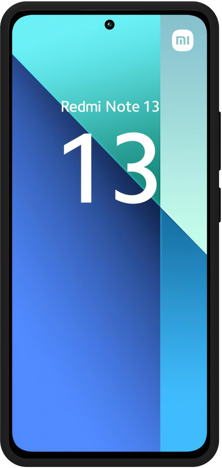 Just in Case Soft Design Xiaomi Redmi Note 13 4G Back Cover Zwart voorkant