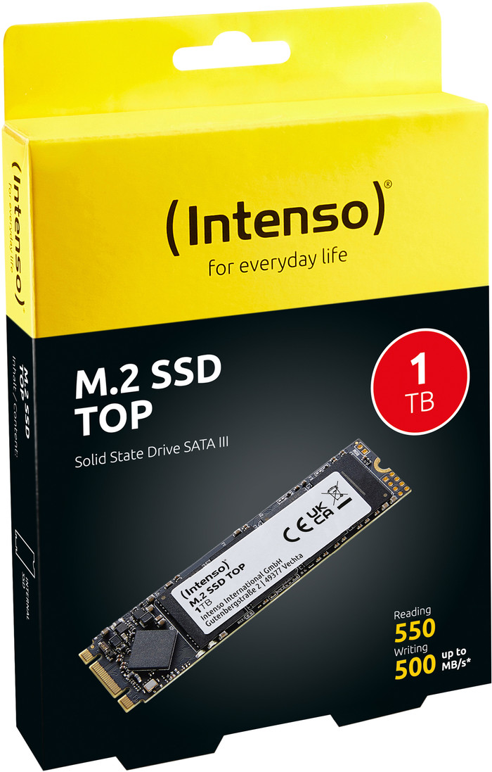 Intenso TOP 1TB M.2 SATA SSD verpakking