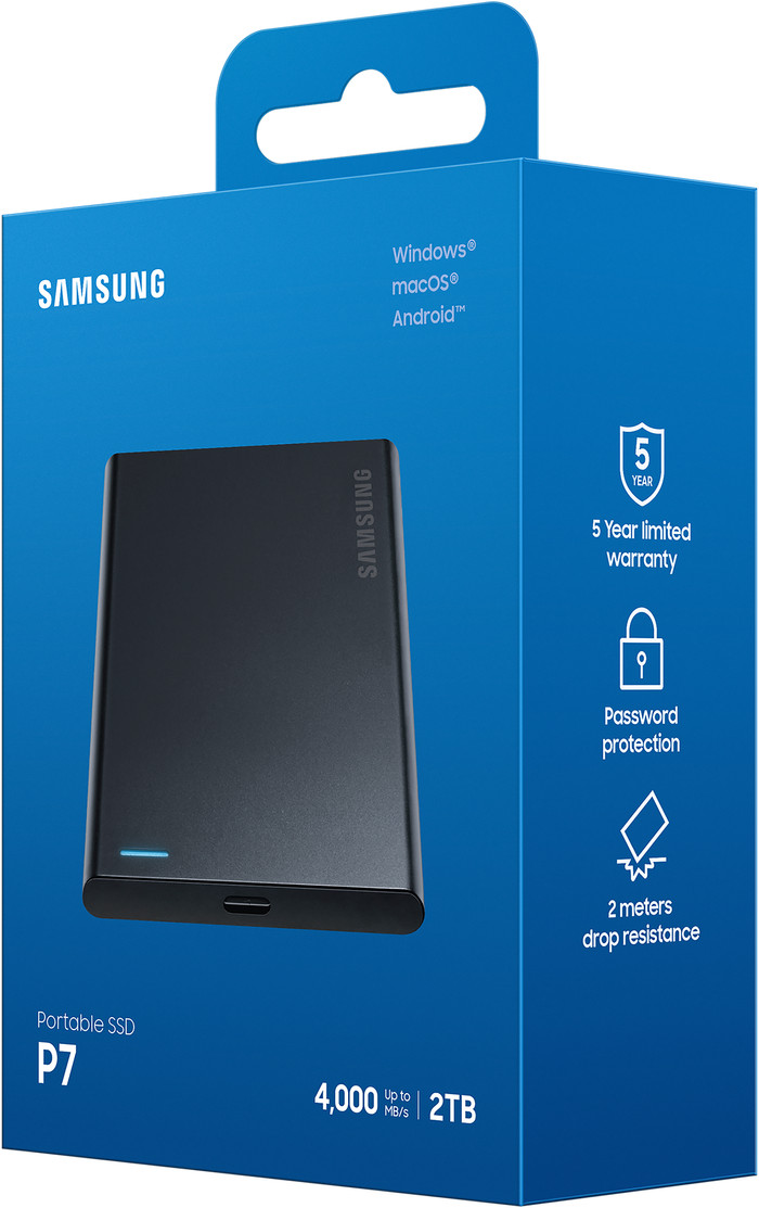 Samsung P7 Portable SSD 2TB verpakking