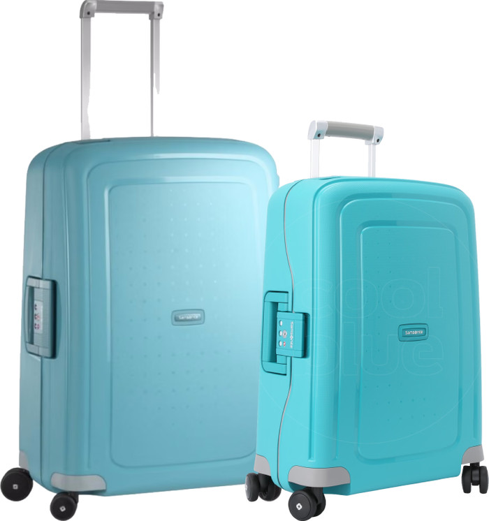 Kofferset Samsonite S'cure Spinner 55 + 69 cm Aqua Blue Main Image