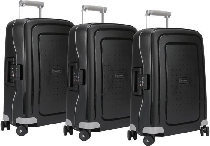 Samsonite S'Cure Spinner 55 cm Black Triple Kofferset Main Image