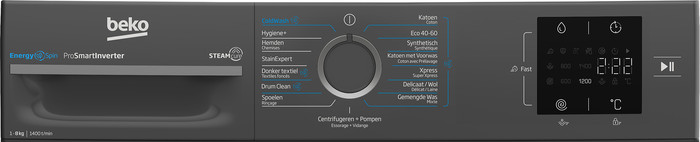 Beko BM3WFT3841A SteamCure detail